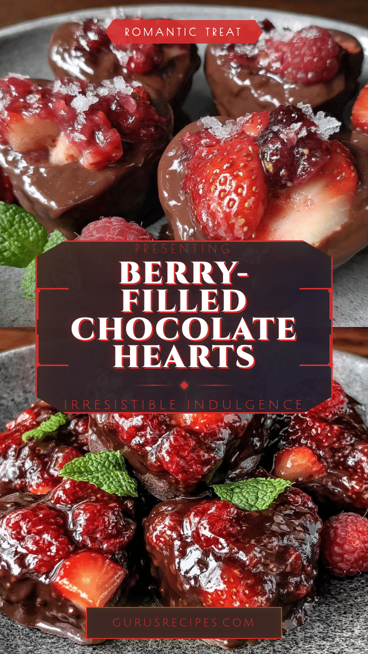 Valentine’s Berry-Stuffed Chocolate Hearts recipe