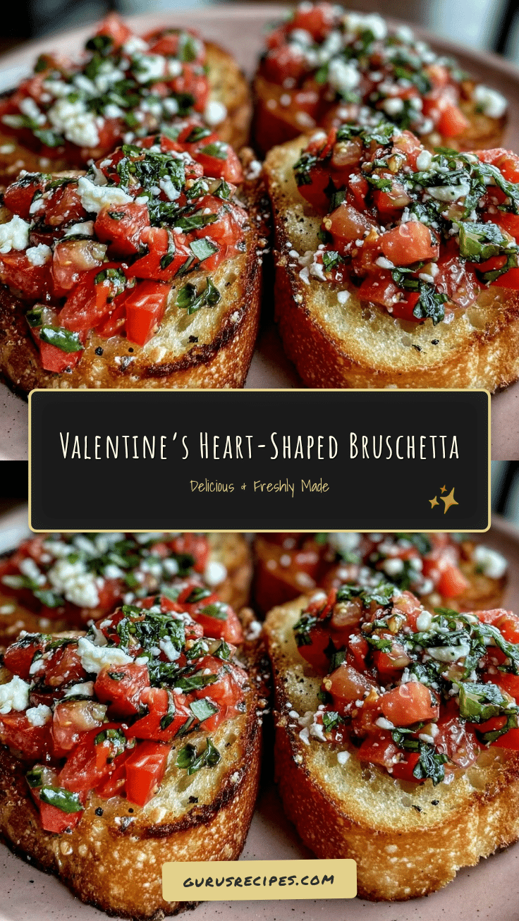 Valentine’s Heart-Shaped Bruschetta recipe