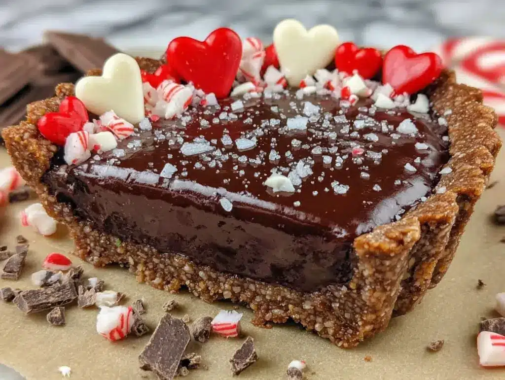 Valentine’s Peppermint Chocolate Tart - featured image