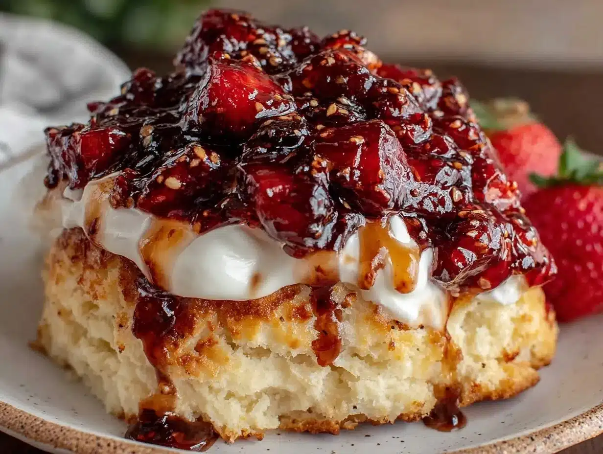 balsamic roasted strawberry shortcake preparation steps