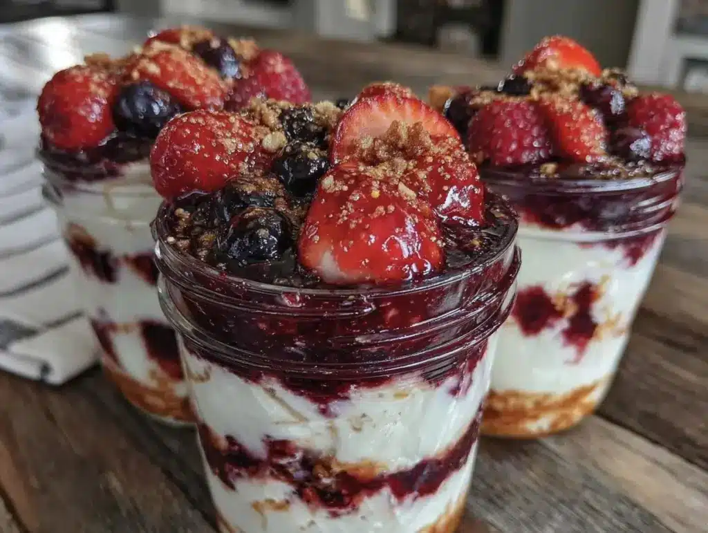 berry parfait breakfast jars - featured image