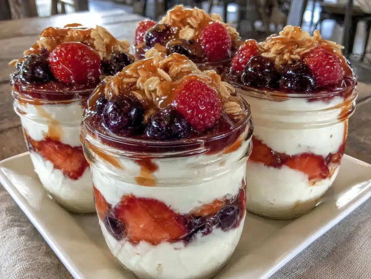 berry parfait breakfast jars preparation steps