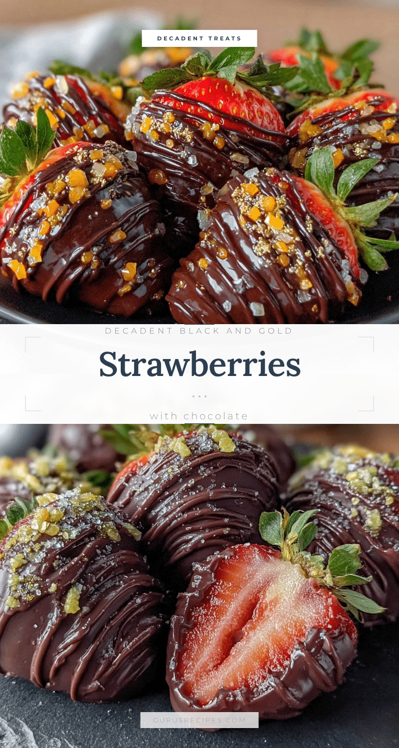 black and gold chocolate covered strawberries recipe