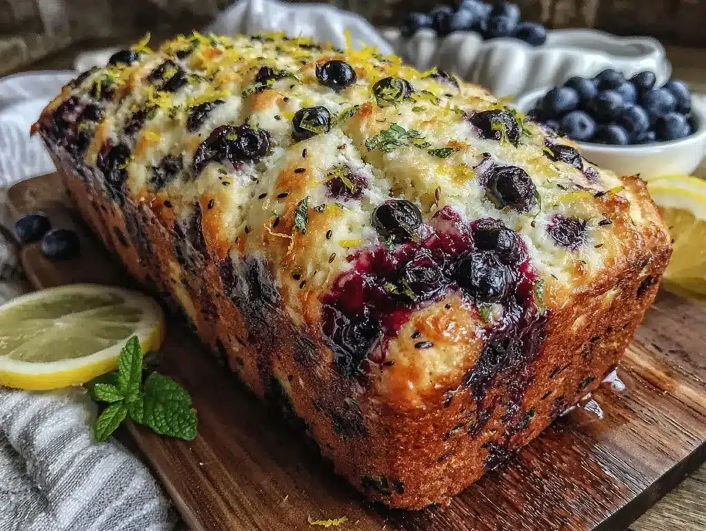 Blueberry Lemon Poppy Seed Oat Bread - featured image