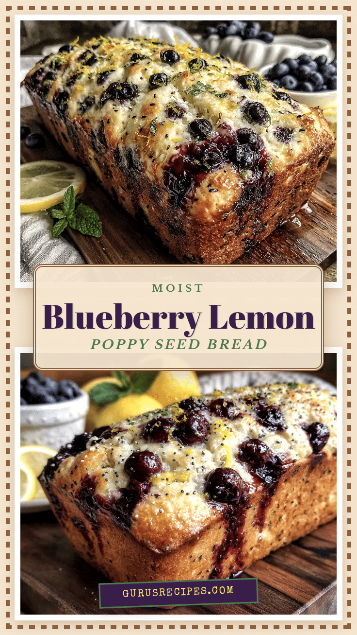 Blueberry Lemon Poppy Seed Oat Bread recipe