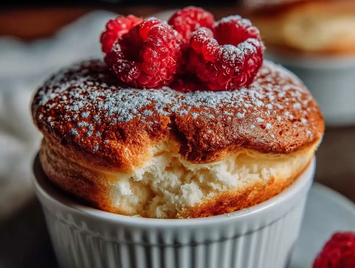 champagne raspberry soufflé preparation steps
