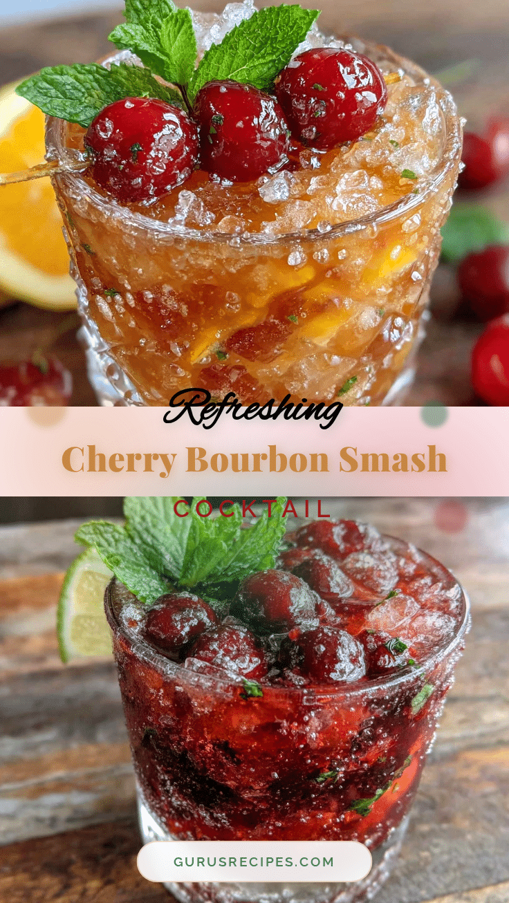 Cherry Bourbon Smash recipe