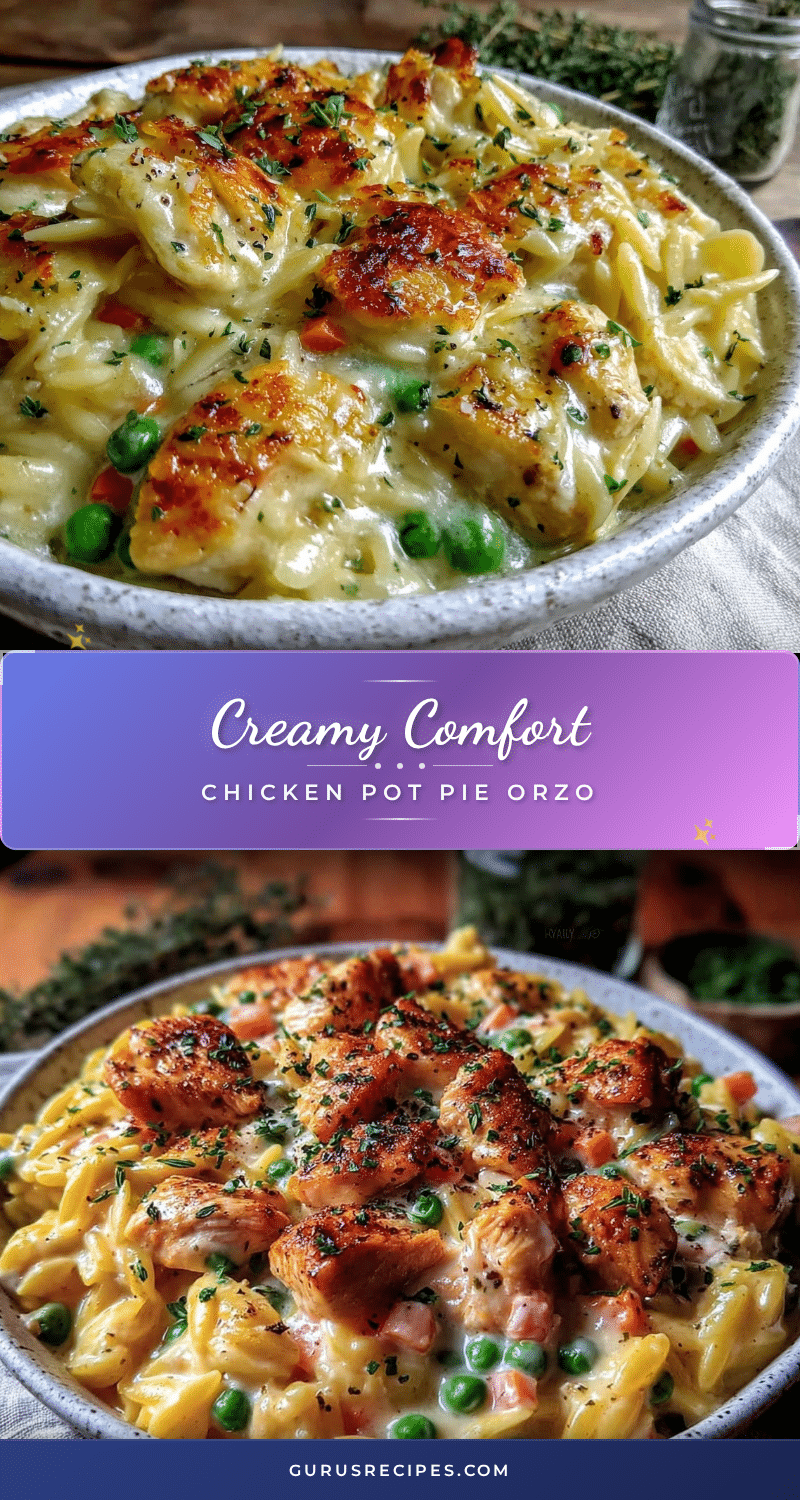 chicken pot pie orzo recipe