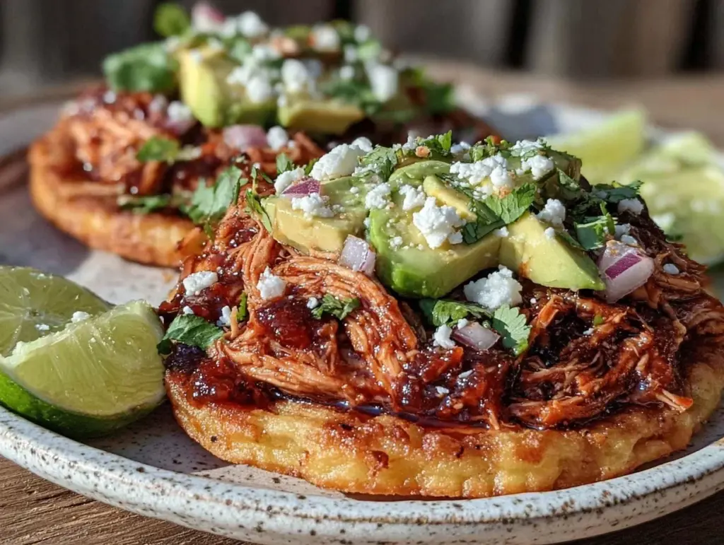 chicken tinga tostadas - featured image