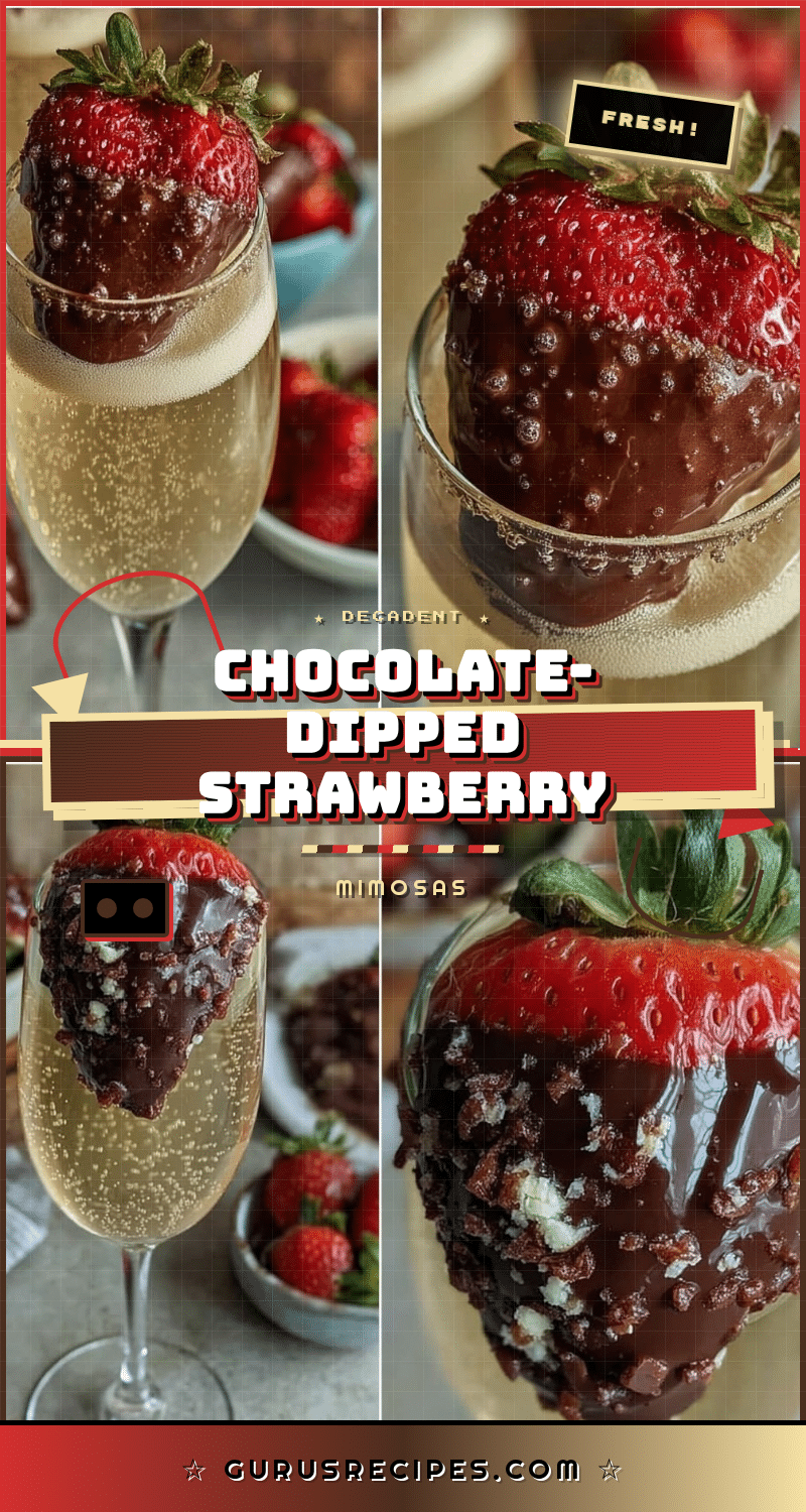 chocolate-dipped strawberry mimosas recipe