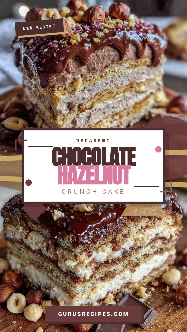 Chocolate Hazelnut Crunch Icebox Cake recipe