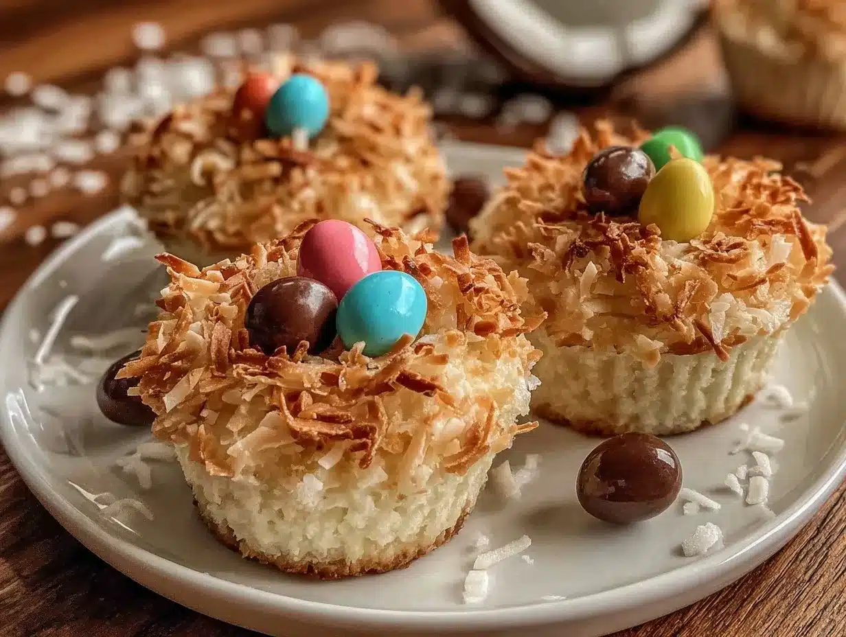 Coconut Nest Cupcakes preparation steps