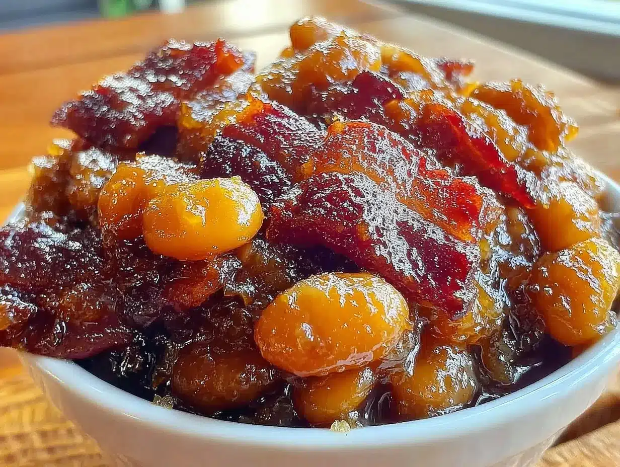 cozy baked beans brown sugar crispy bacon preparation steps