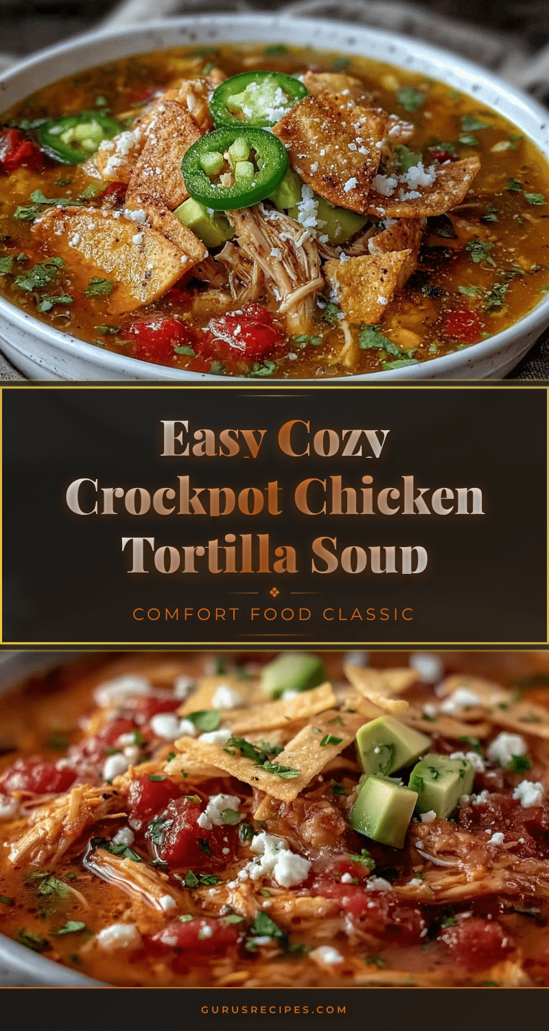 cozy crockpot chicken tortilla soup recipe