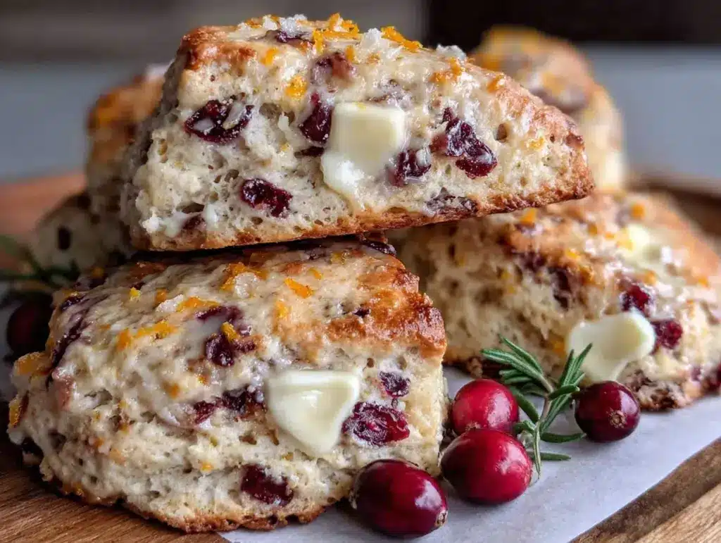 cranberry orange white chocolate scones - featured image