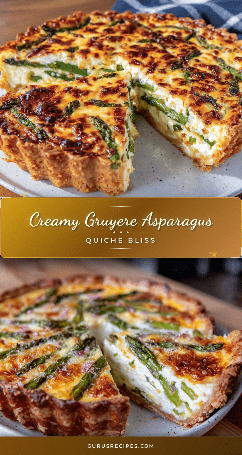 creamy asparagus and gruyere quiche recipe