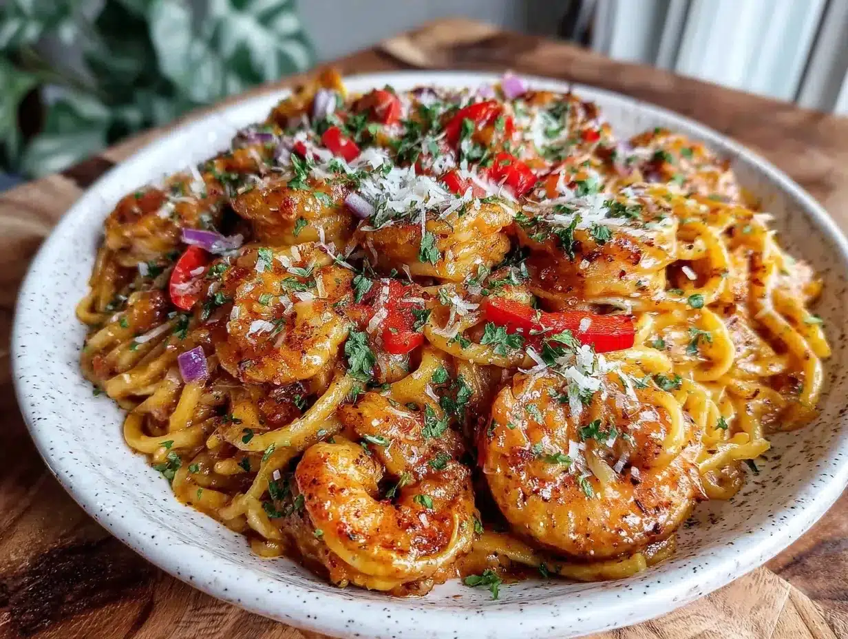 creamy cajun shrimp pasta preparation steps