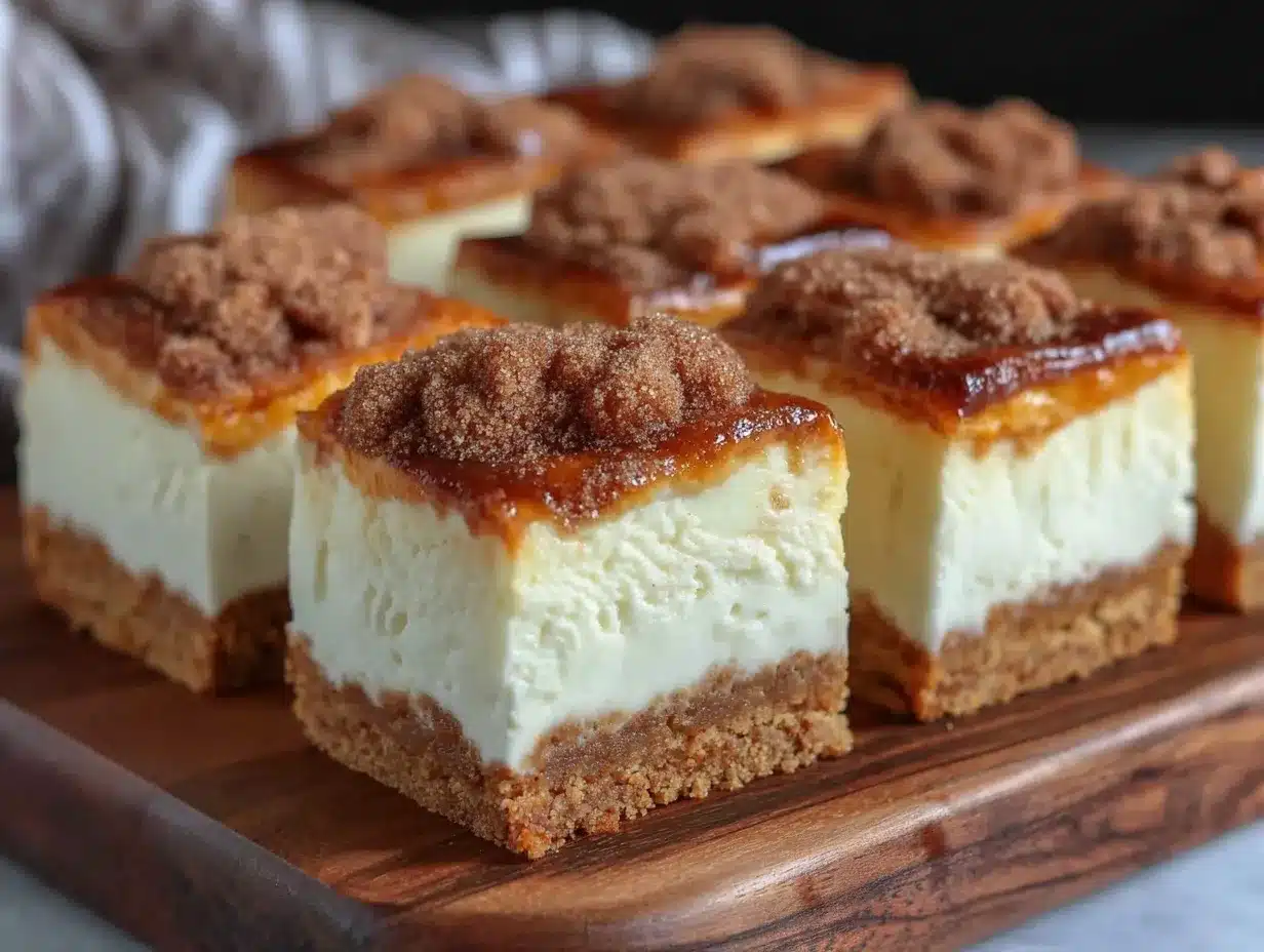 creamy churro cheesecake bars preparation steps