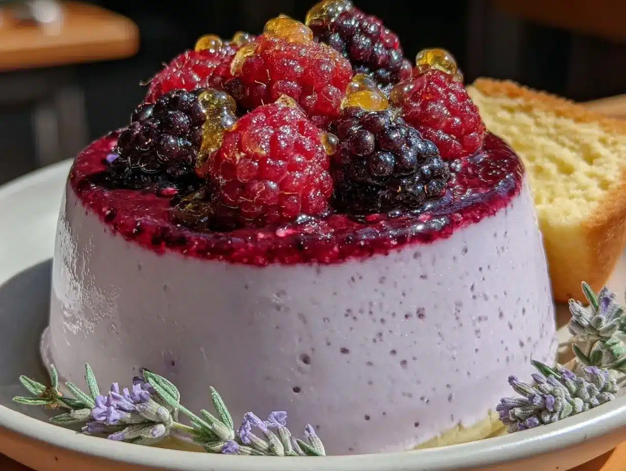 Creamy Lavender Honey Panna Cotta preparation steps