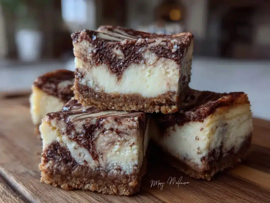 creamy marbled vanilla chocolate cheesecake - featured image