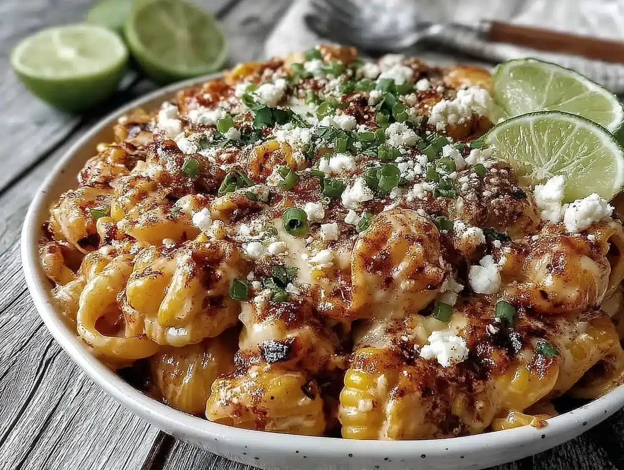 Creamy Mexican Street Corn Pasta Salad preparation steps