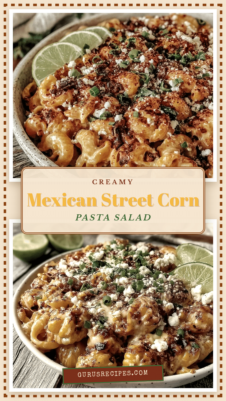 Creamy Mexican Street Corn Pasta Salad recipe