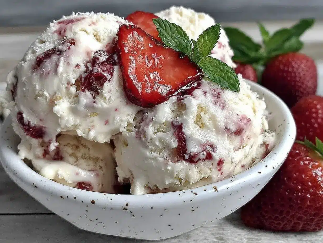 creamy no-churn strawberry ice cream recipe preparation steps