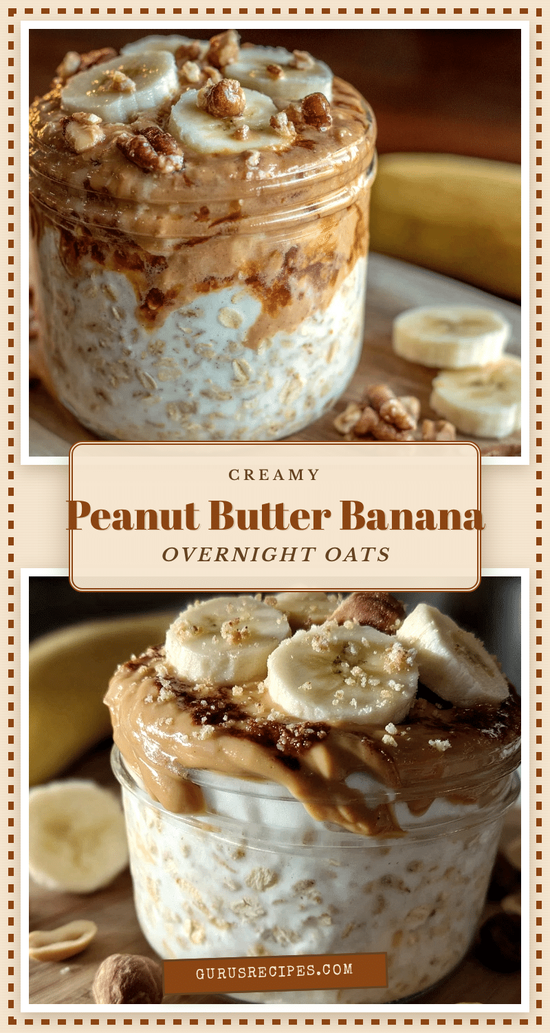 creamy overnight oats with peanut butter and banana recipe
