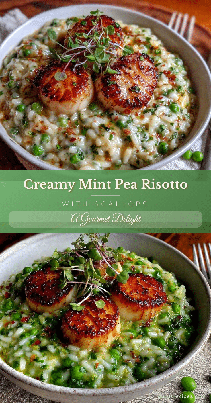 creamy pea and mint risotto recipe