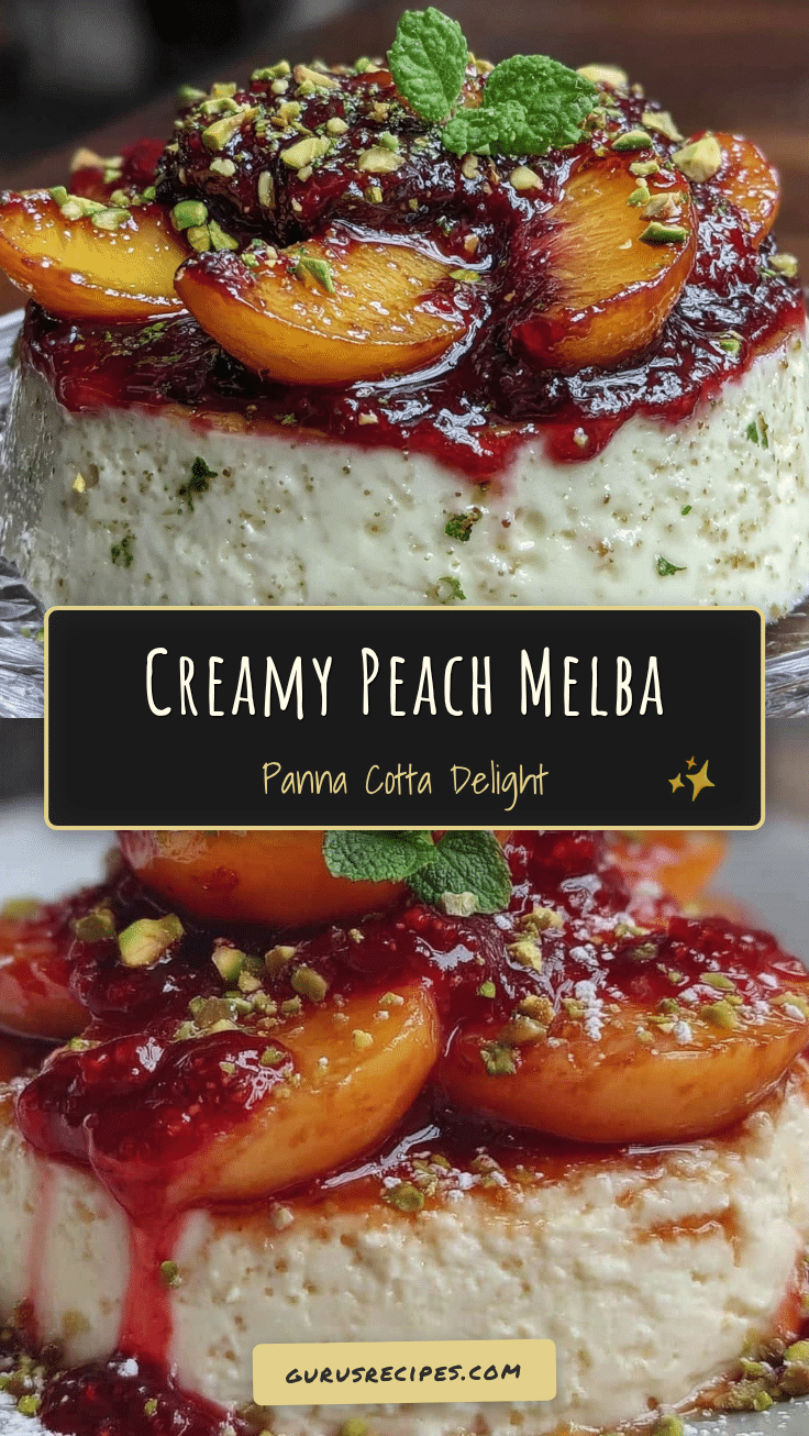 Creamy Peach Melba Panna Cotta recipe