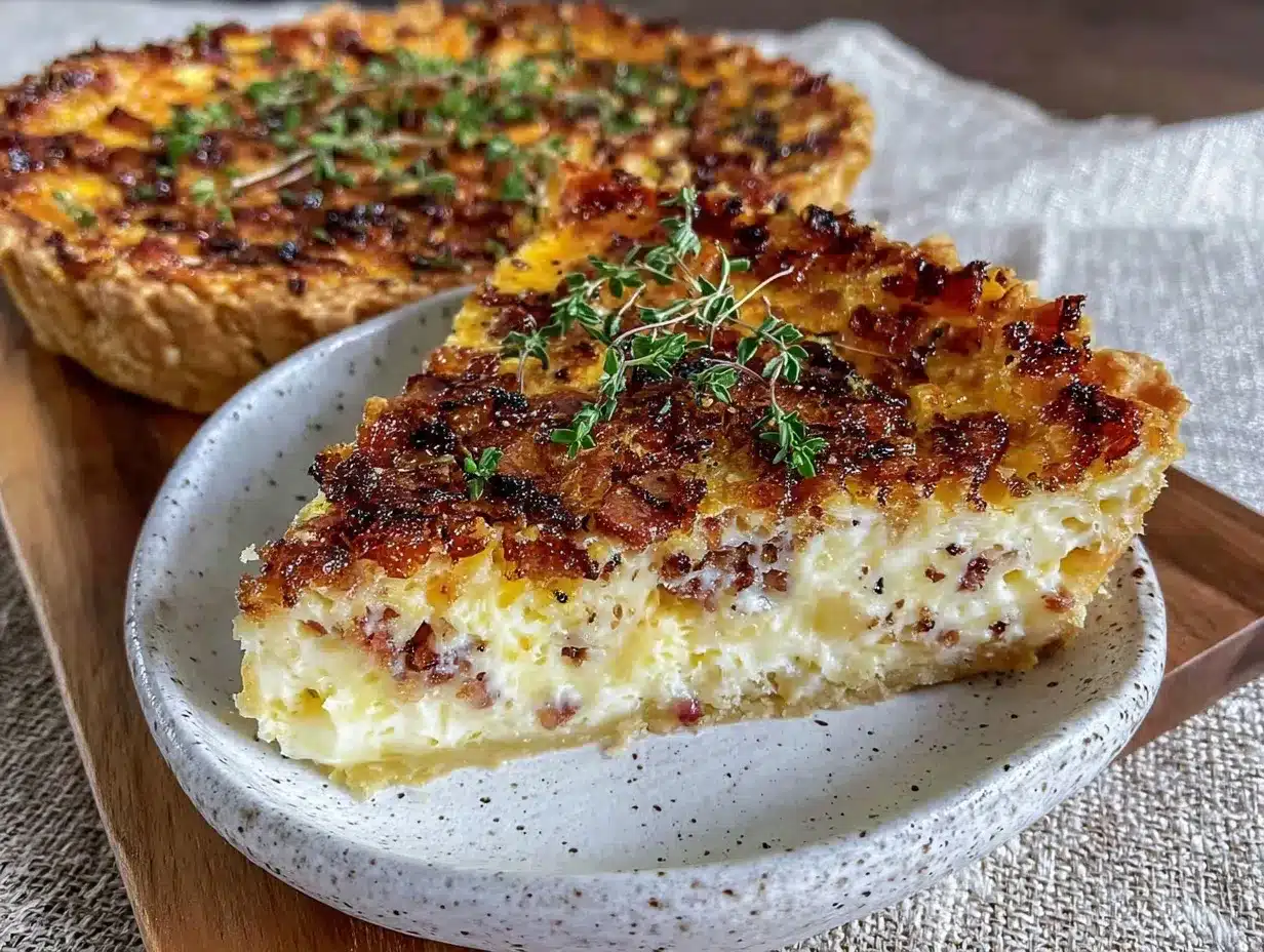 creamy quiche Lorraine preparation steps