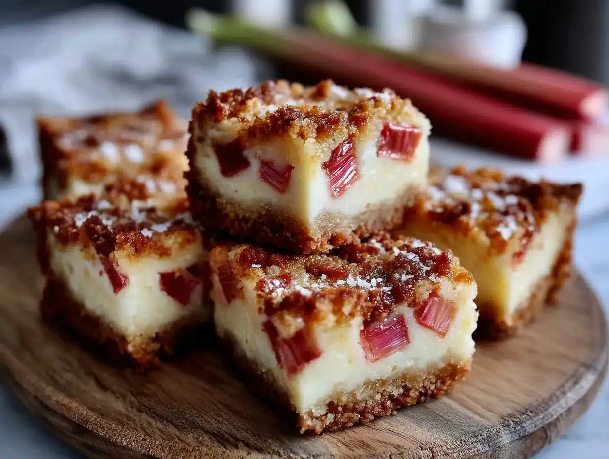 creamy rhubarb custard bars preparation steps