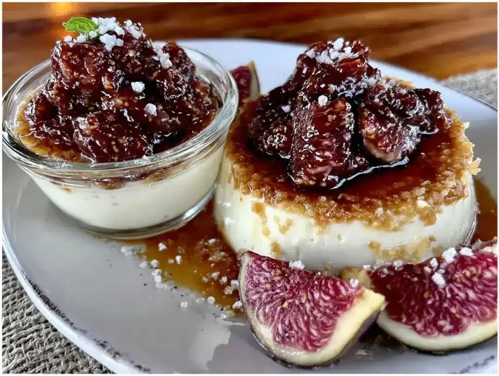 creamy salted honey panna cotta - featured image