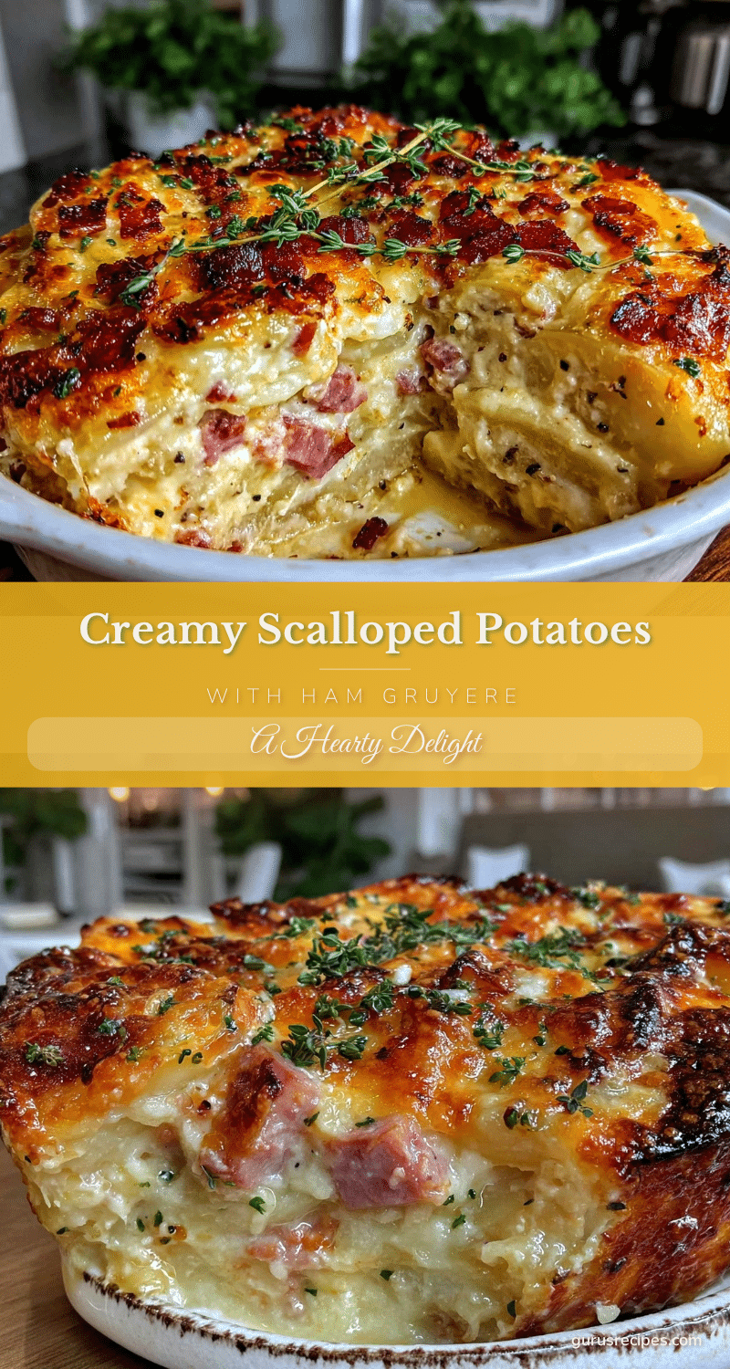 creamy scalloped potatoes with ham and gruyere recipe