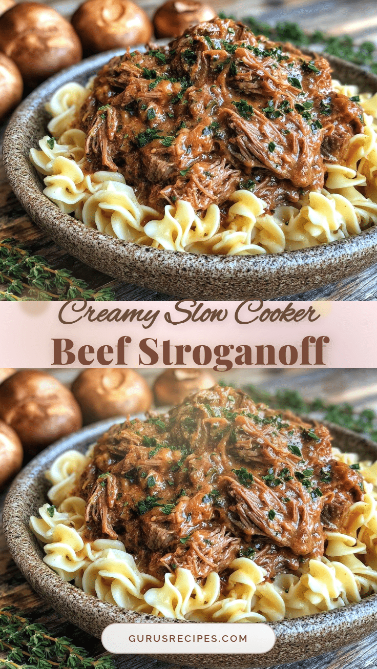 creamy slow cooker beef stroganoff recipe