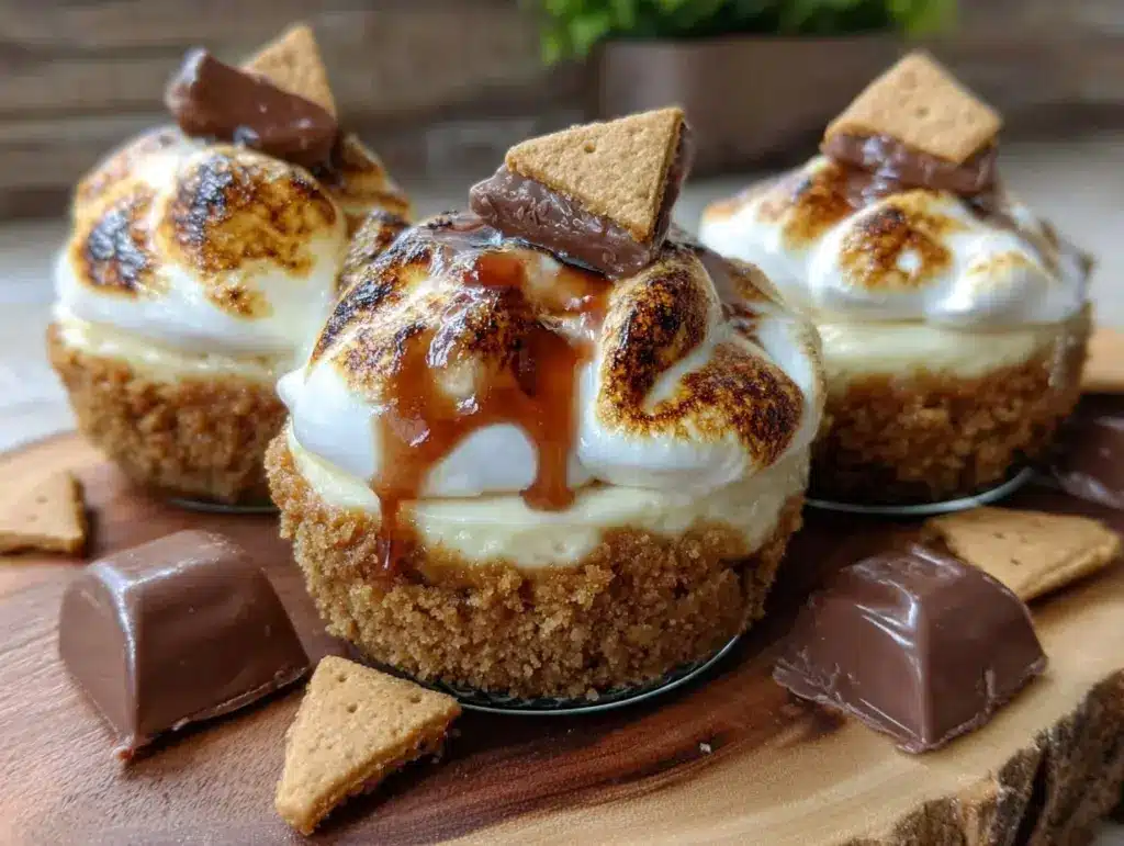 creamy smores cheesecake cups - featured image