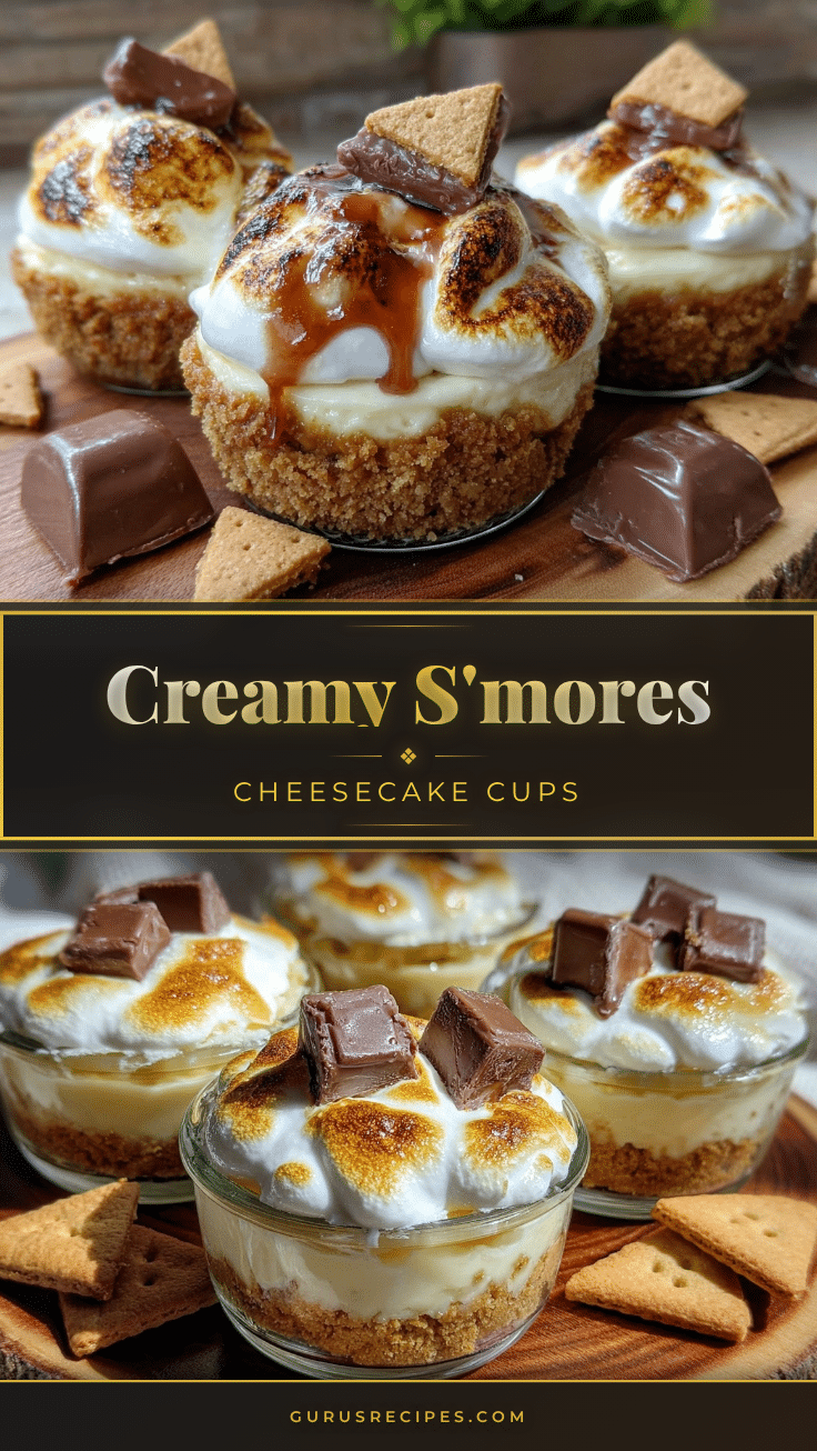 creamy smores cheesecake cups recipe