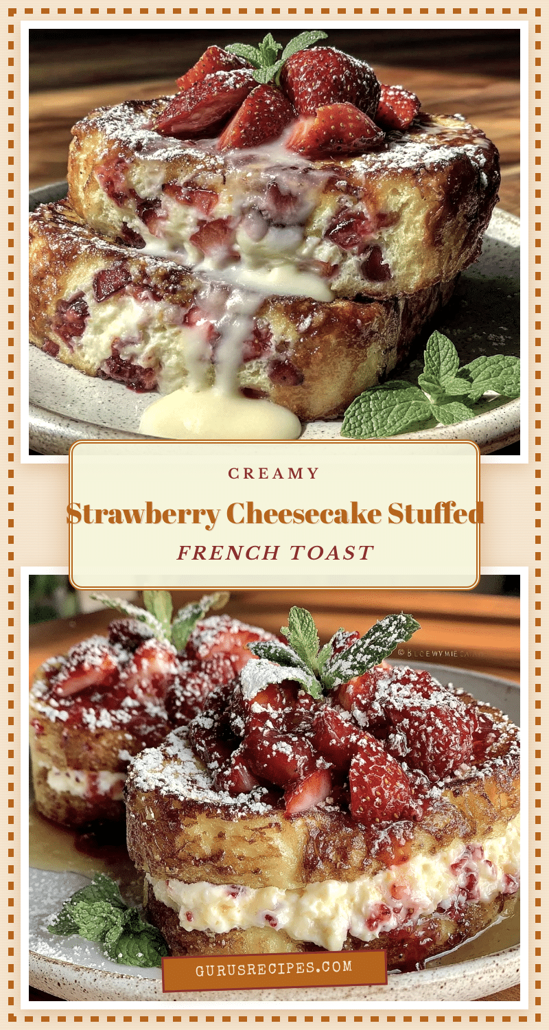creamy strawberry cheesecake stuffed french toast recipe