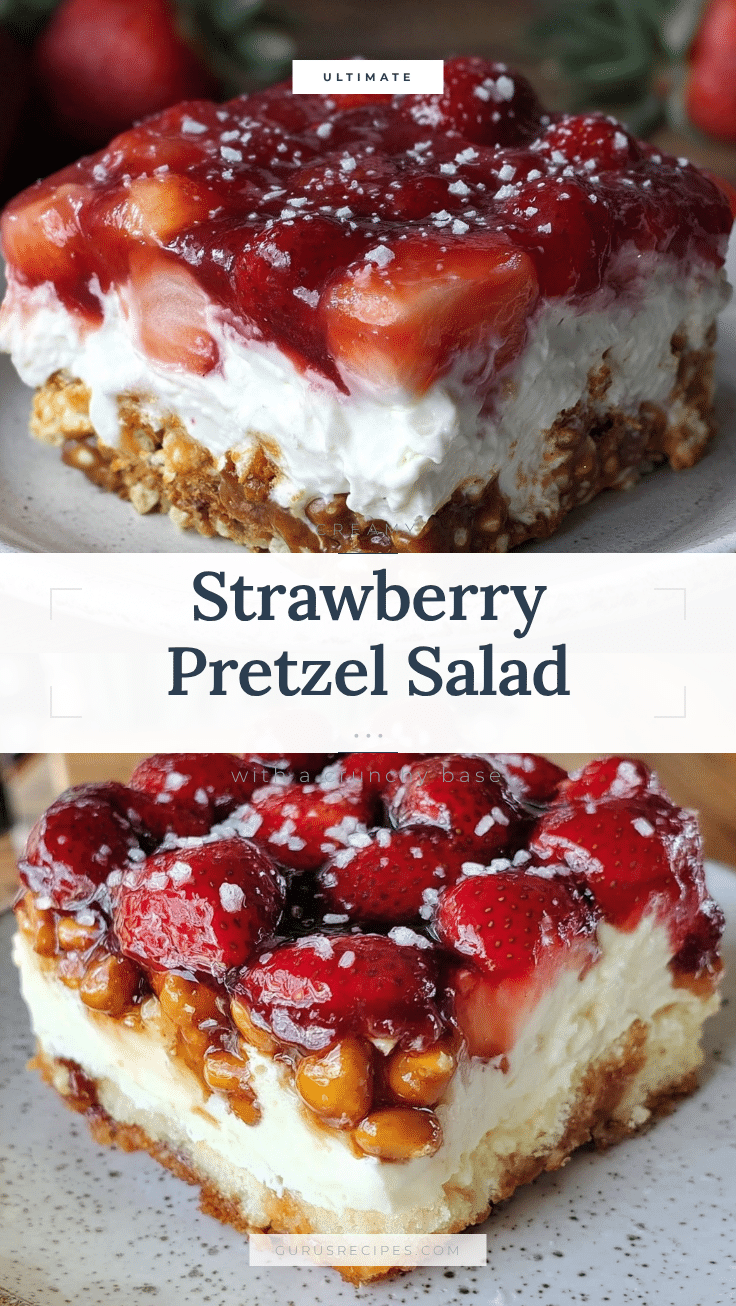 creamy strawberry pretzel salad recipe