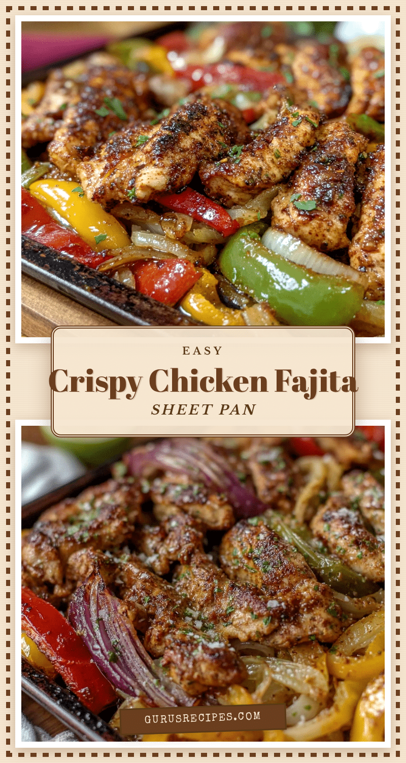 crispy chicken fajita sheet pan dinner recipe