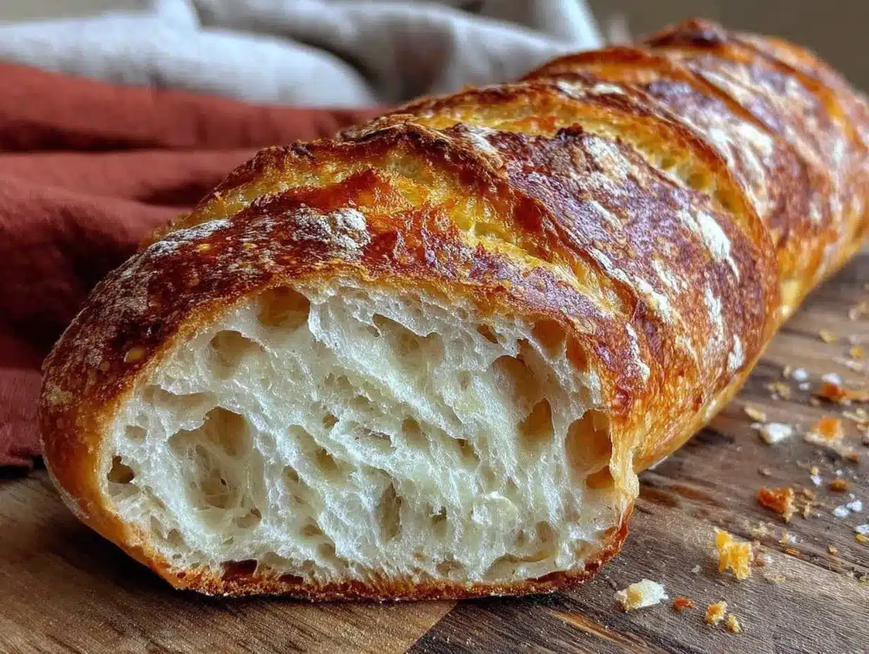 crispy classic french baguette recipe preparation steps