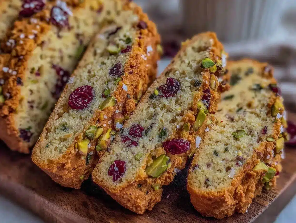 Crispy Cranberry Pistachio Biscotti preparation steps
