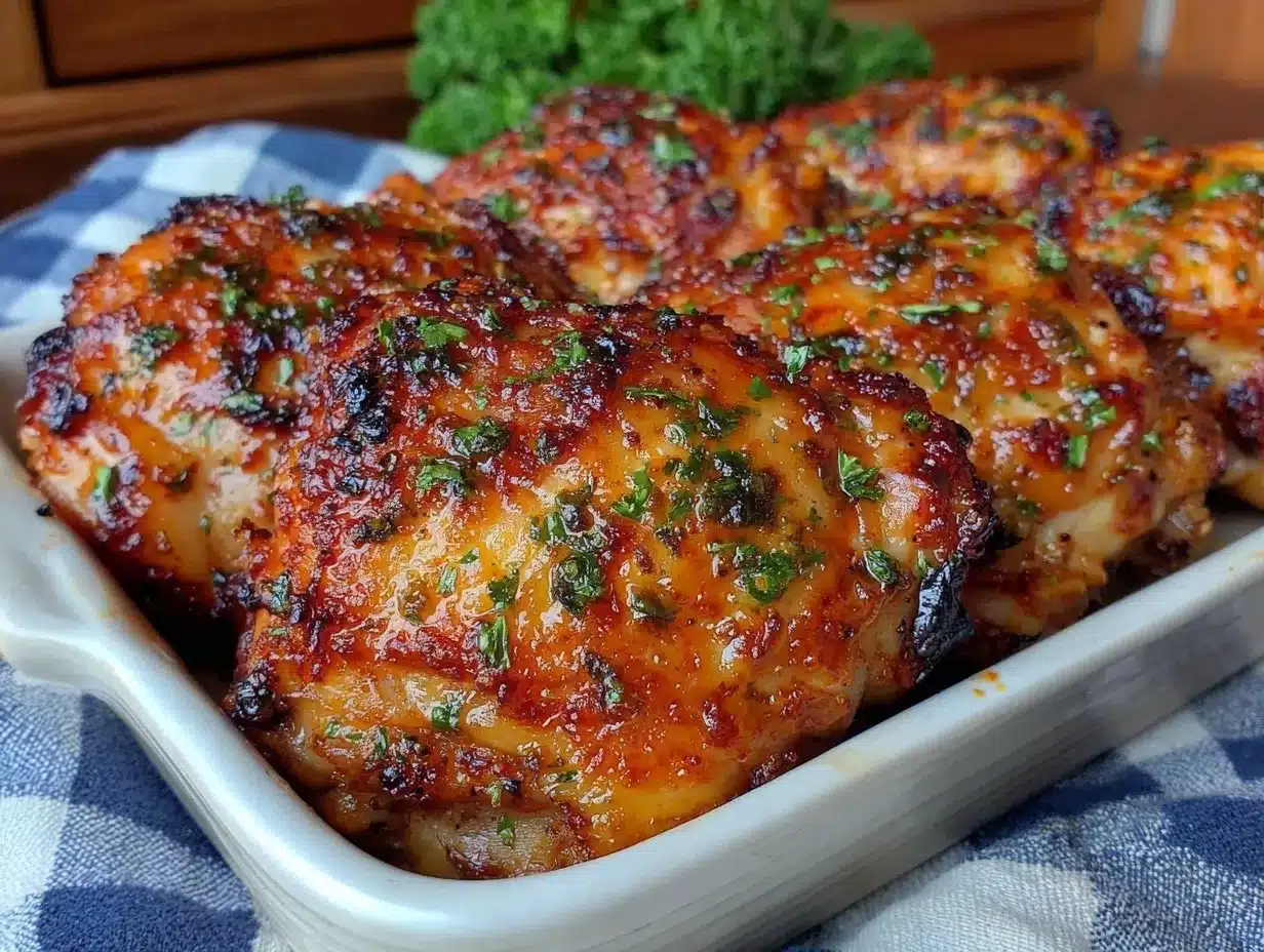 crispy garlic parmesan chicken thighs air fryer preparation steps
