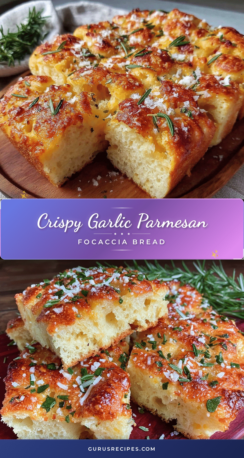 crispy garlic parmesan focaccia bread recipe recipe