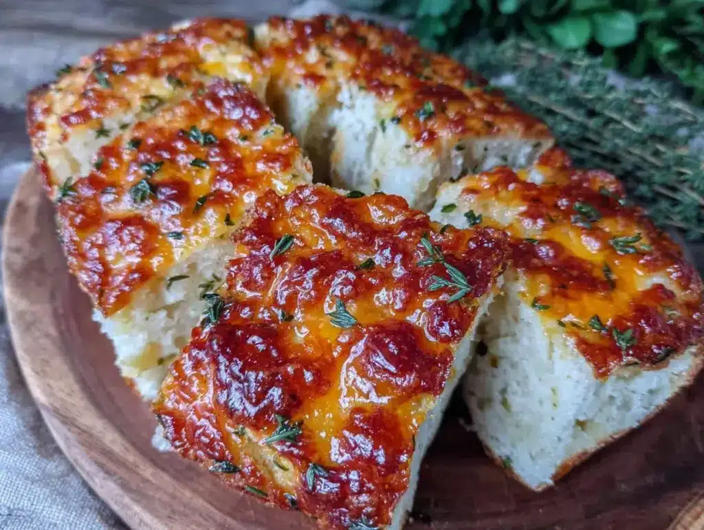 crispy garlic parmesan herb bread - featured image