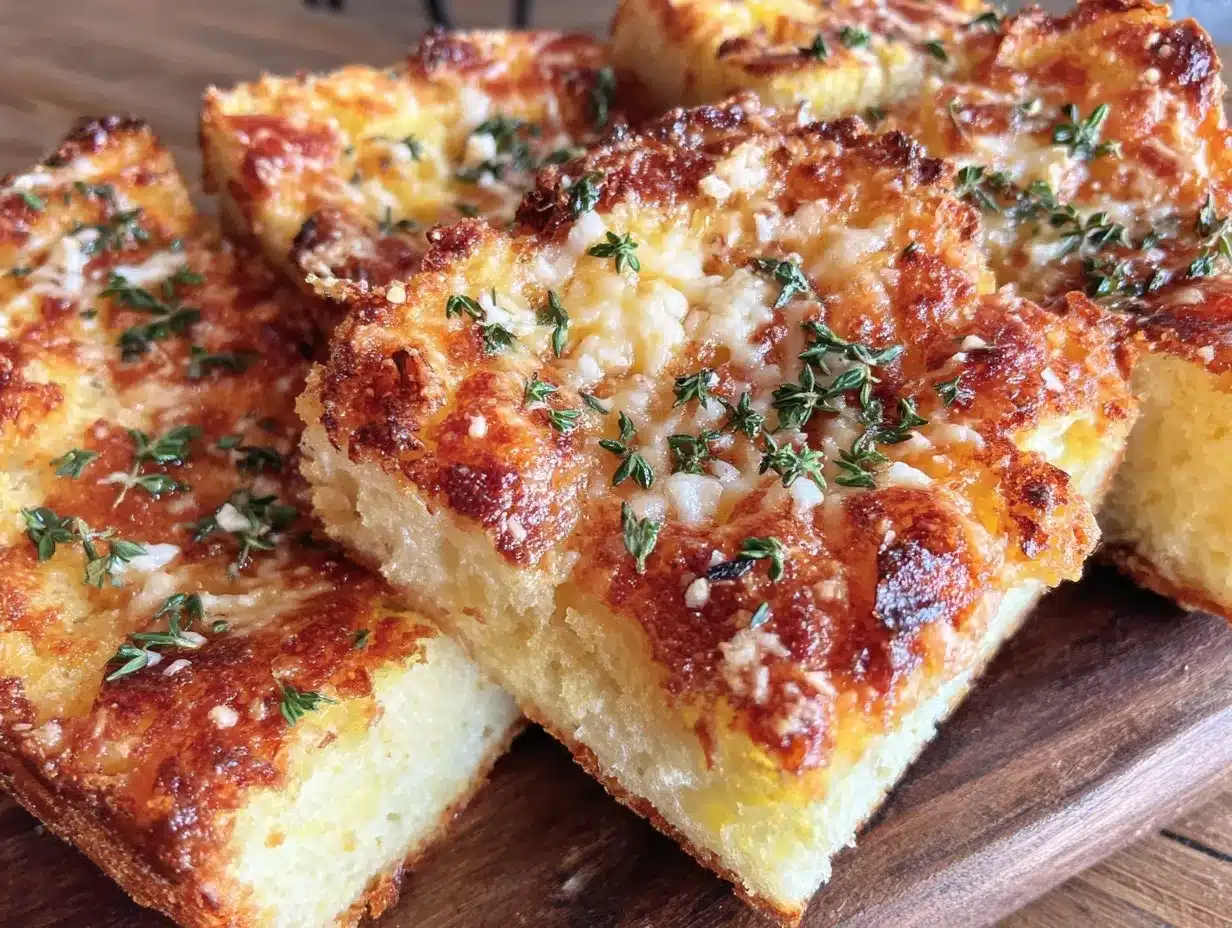 crispy garlic parmesan herb bread preparation steps