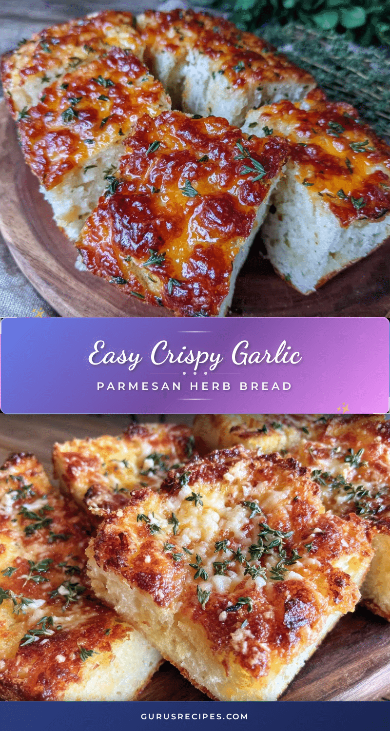 crispy garlic parmesan herb bread recipe