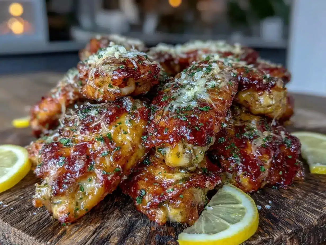 crispy garlic parmesan wings air fryer preparation steps