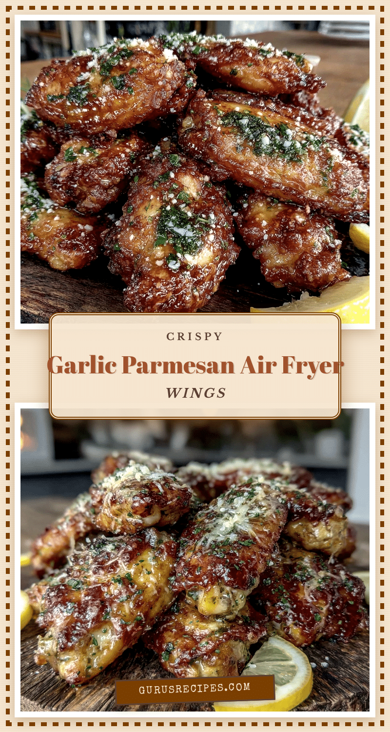 crispy garlic parmesan wings air fryer recipe