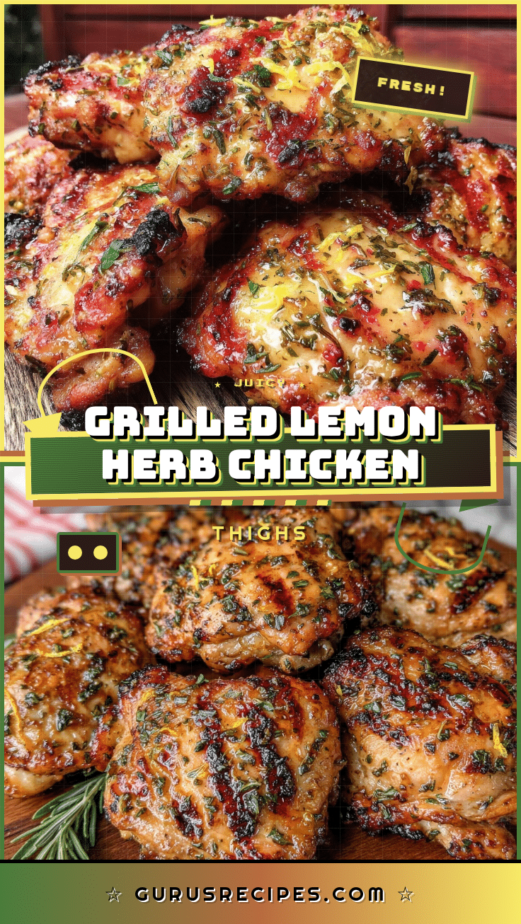 crispy grilled lemon herb chicken thighs recipe